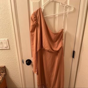 Lulu’s terracotta fringe dress